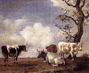 POTTER, Paulus Four Bulls qgq oil on canvas